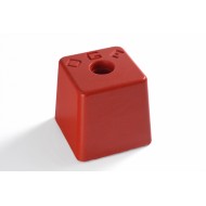 image: Grande Résineborne 100X100 mm ht 110 mm rouge OGE