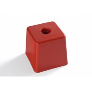 image: Grande Résineborne 100X100 mm ht 110 mm rouge SANS INSCRI