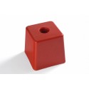 image: Grande Résineborne 100X100 mm ht 110 mm rouge SANS INSCRI